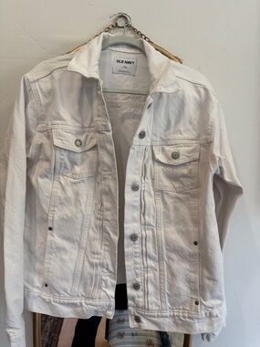 Old Navy White Denim Trucker Jacket